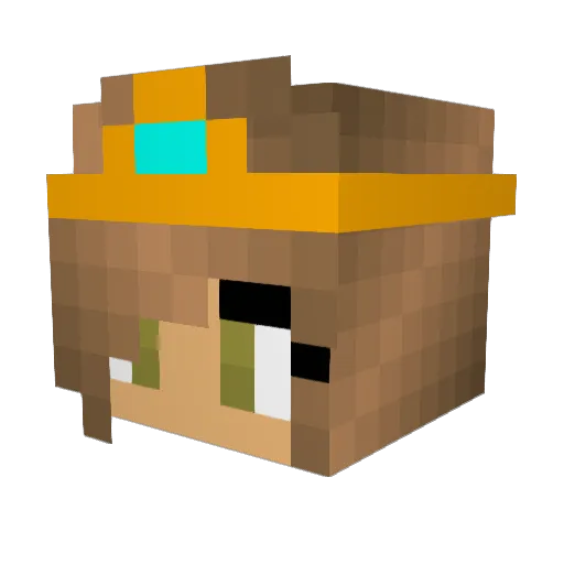 AngelofOrange Minecraft avatar head, 3D render