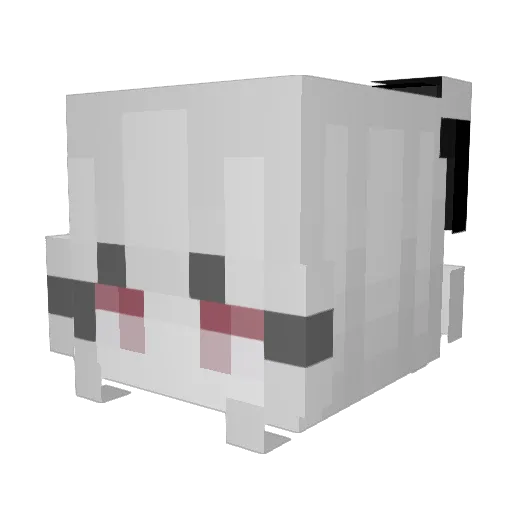 Angelofc Minecraft avatar head, 3D render