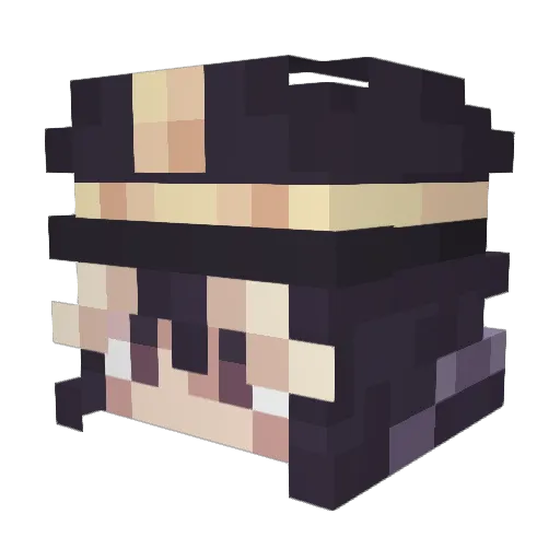 AngelomixLemon Minecraft avatar head, 3D render
