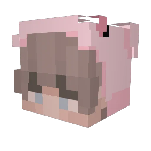 Angeloof_ Minecraft avatar head, 3D render