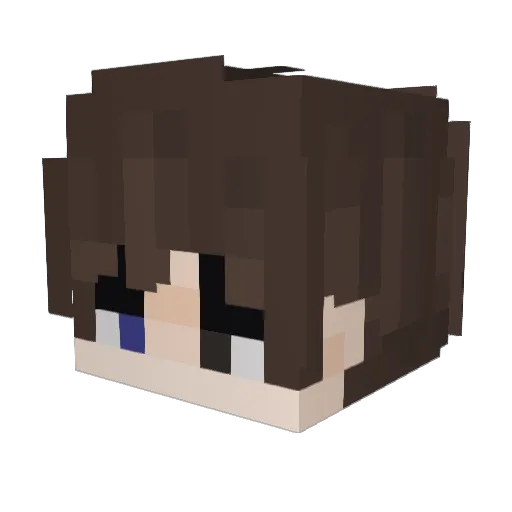 Angeloopoik Minecraft avatar head, 3D render