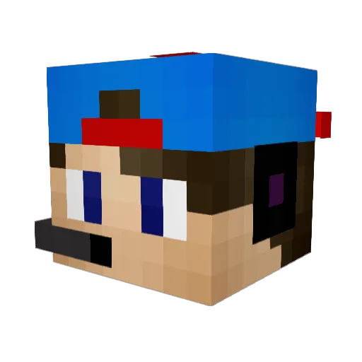 AngeloxUm Minecraft avatar head, 3D render