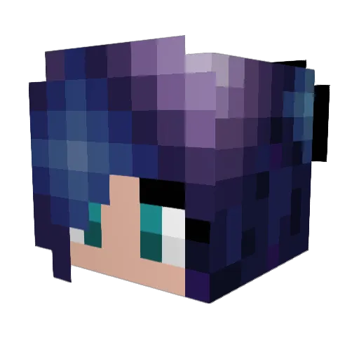 Angelroze Minecraft avatar head, 3D render