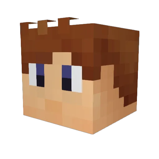 AngelsCrafts Minecraft avatar head, 3D render