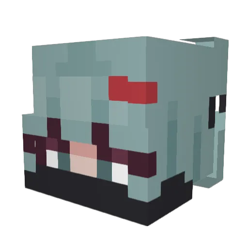Angelsoulz Minecraft avatar head, 3D render