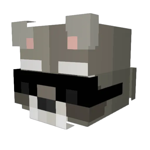 Angeludaa Minecraft avatar head, 3D render