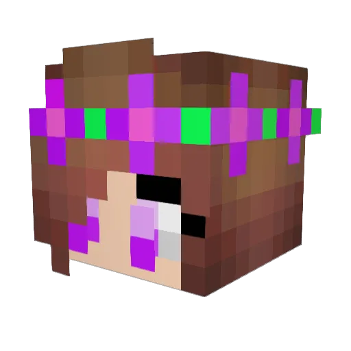 Angelunicorn091 Minecraft avatar head, 3D render