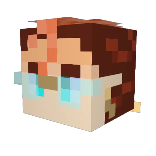 Angelus_V Minecraft avatar head, 3D render
