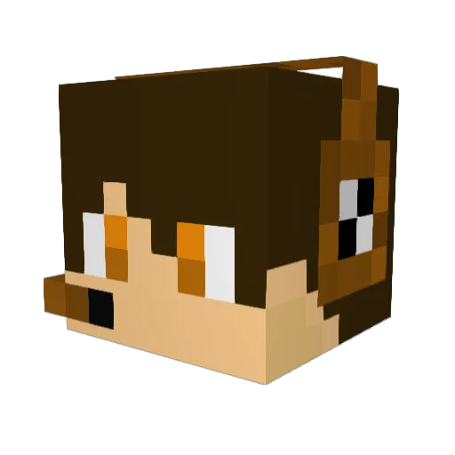 Angeluserare Minecraft avatar head, 3D render