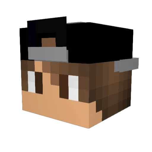 Angelusus Minecraft avatar head, 3D render