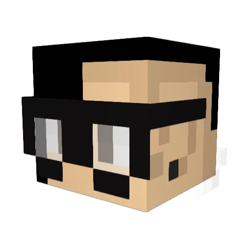 AngelvonHeaven Minecraft avatar head, 3D render