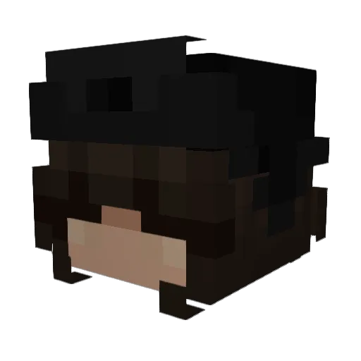 AngelxDlol Minecraft avatar head, 3D render