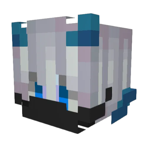 AngelxZ24 Minecraft avatar head, 3D render