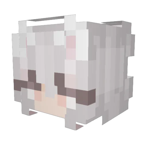 Angelysia Minecraft avatar head, 3D render
