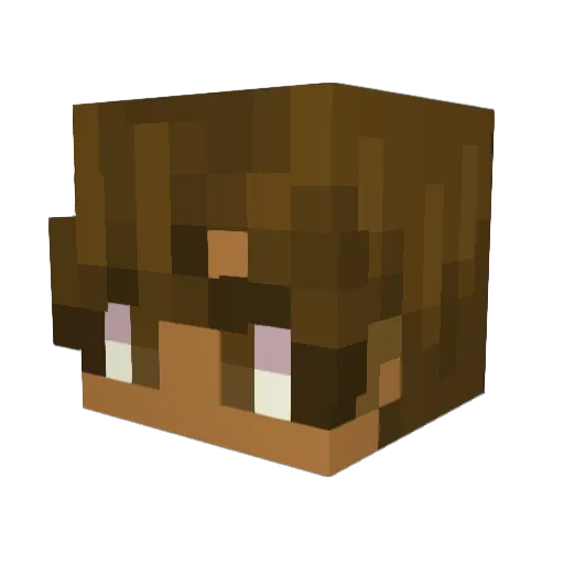 Angelyxe Minecraft avatar head, 3D render