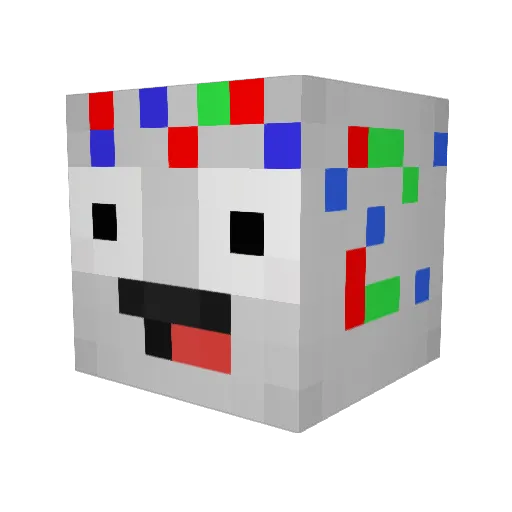Angemima Minecraft avatar head, 3D render
