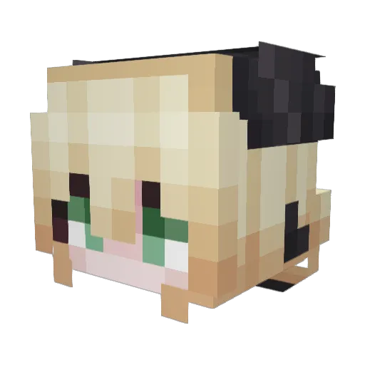 AngeniRina Minecraft avatar head, 3D render