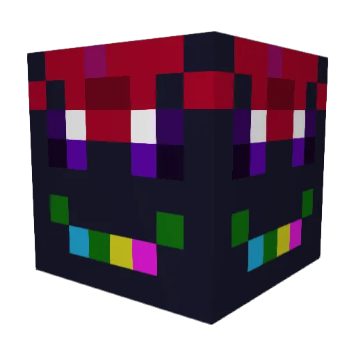 Angenimmt Minecraft avatar head, 3D render