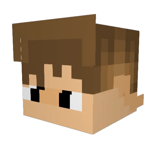 Angeru22 Minecraft avatar head, 3D render