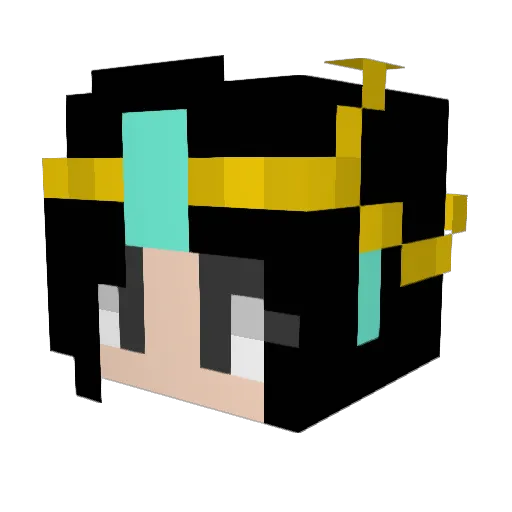 Angevilain Minecraft avatar head, 3D render