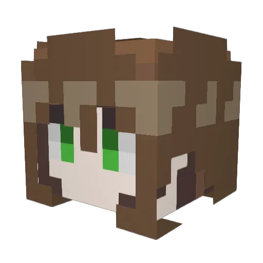 Angex207 Minecraft avatar head, 3D render