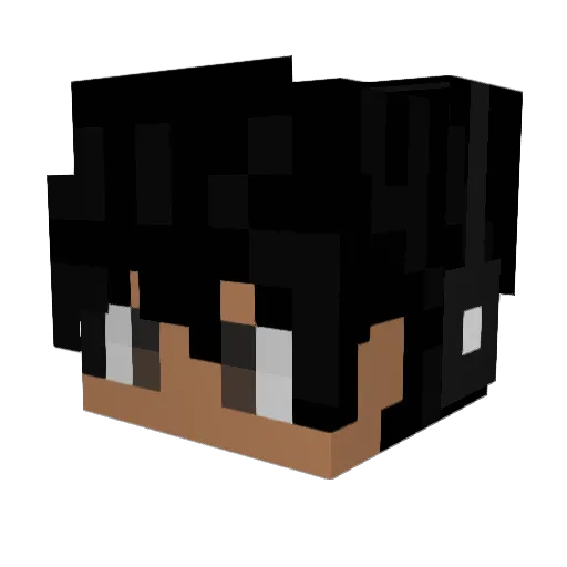 Angghels Minecraft avatar head, 3D render