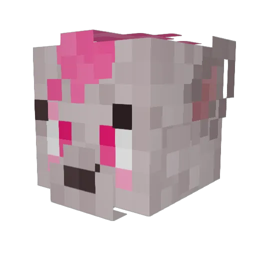 Anghika Minecraft avatar head, 3D render