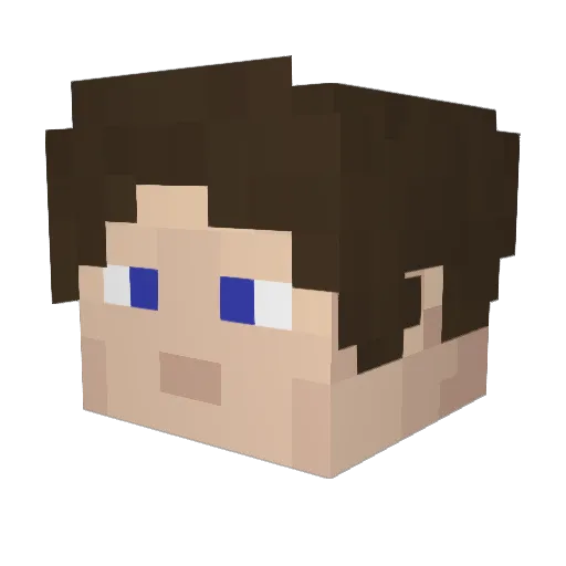 AngiMangy Minecraft avatar head, 3D render