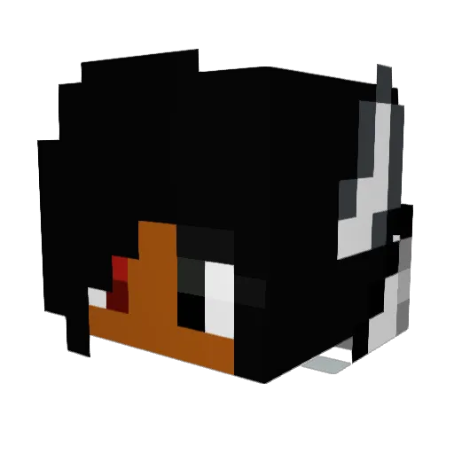 AngiSeven Minecraft avatar head, 3D render