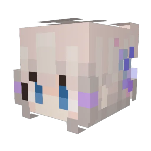 Angie0612 Minecraft avatar head, 3D render