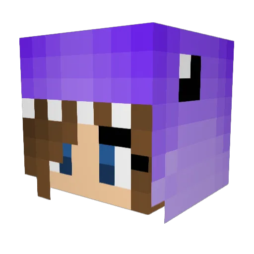 Angie3768 Minecraft avatar head, 3D render