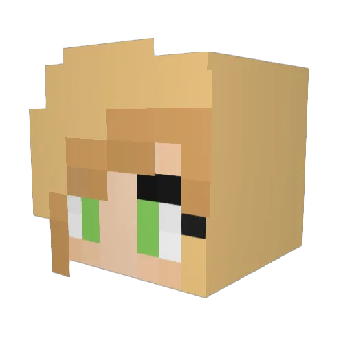 AngieFairy Minecraft avatar head, 3D render