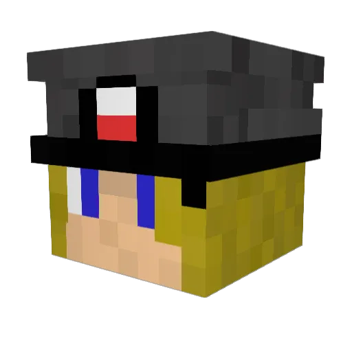 AngieFloyd Minecraft avatar head, 3D render