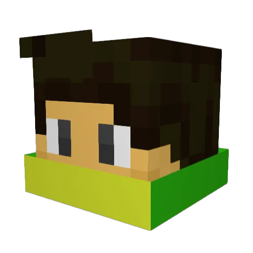 AngieLoveArdy Minecraft avatar head, 3D render