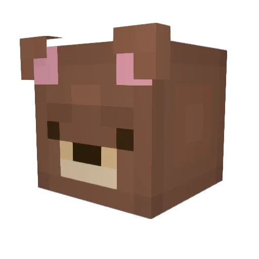 AngieMei Minecraft avatar head, 3D render