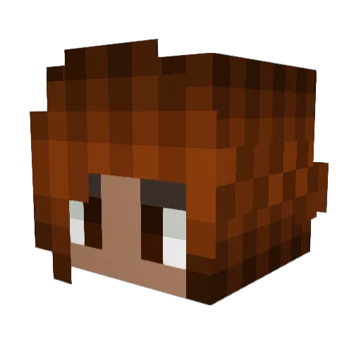 AngieR02 Minecraft avatar head, 3D render