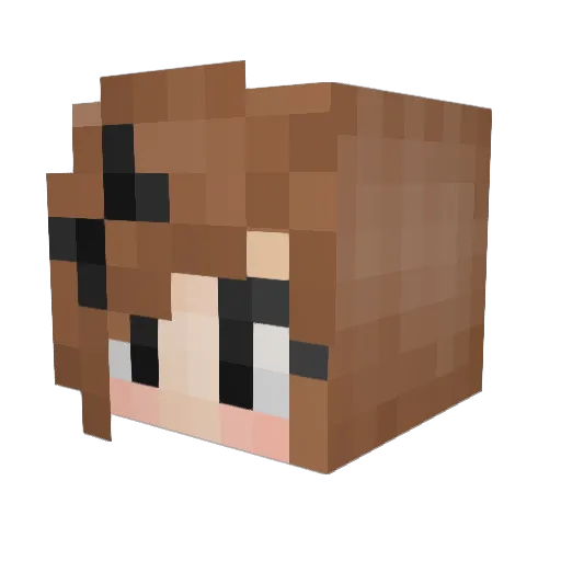 AngieRdz Minecraft avatar head, 3D render