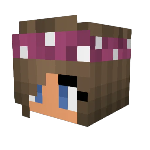 AngieWazHere Minecraft avatar head, 3D render