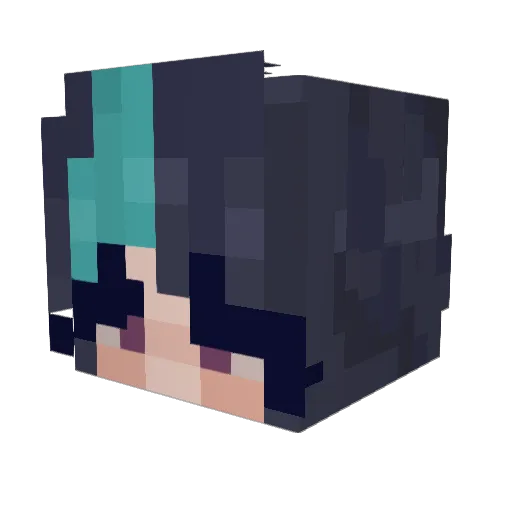 Angie_Purple_U Minecraft avatar head, 3D render