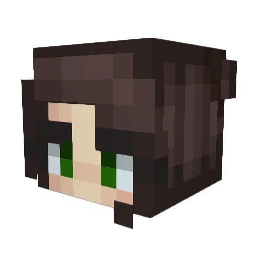 Angiej Minecraft avatar head, 3D render