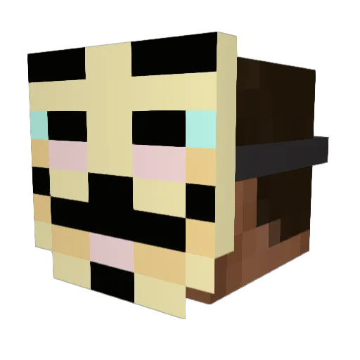 Angiilix Minecraft avatar head, 3D render