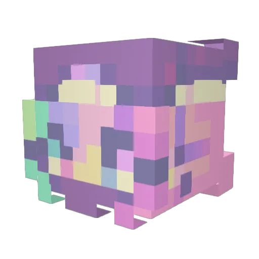 Anginribut Minecraft avatar head, 3D render