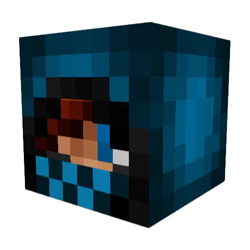 AnglTear Minecraft avatar head, 3D render
