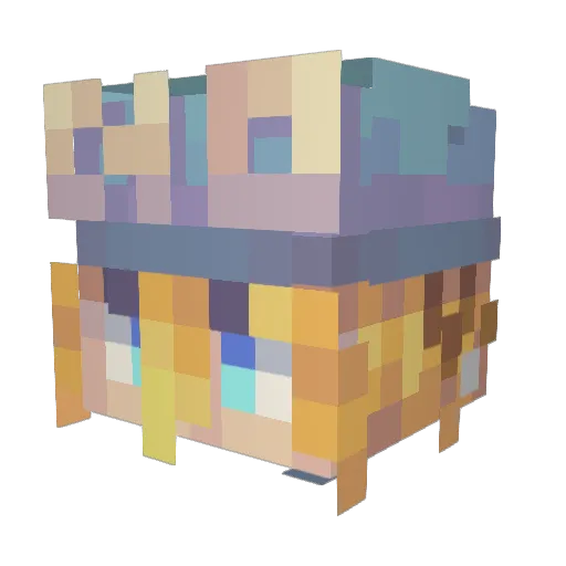 Angle_Hadleft Minecraft avatar head, 3D render