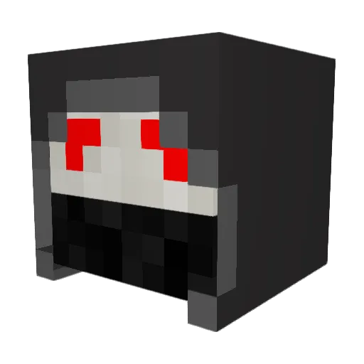 Angle_of_Dark Minecraft avatar head, 3D render