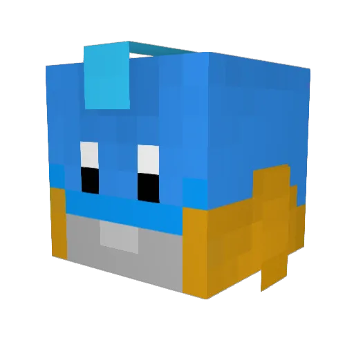 AnglerForLife Minecraft avatar head, 3D render