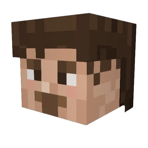 AnglerJoshy Minecraft avatar head, 3D render