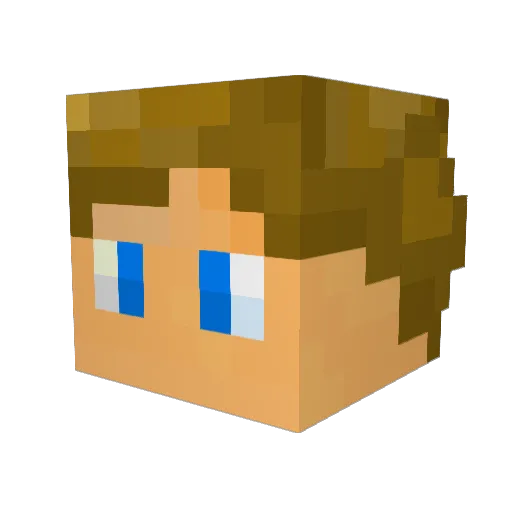AnglerLevi Minecraft avatar head, 3D render