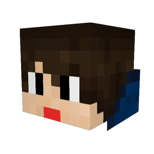 Angler_Tomo Minecraft avatar head, 3D render