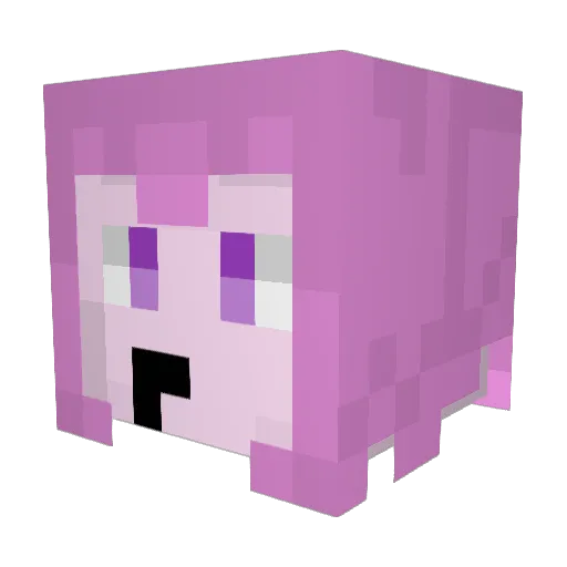 Anglerfrisk Minecraft avatar head, 3D render